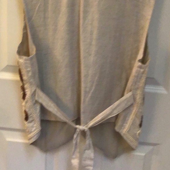 Ladies gorgeous beaded embellished fly front vest - Picture 2 of 3